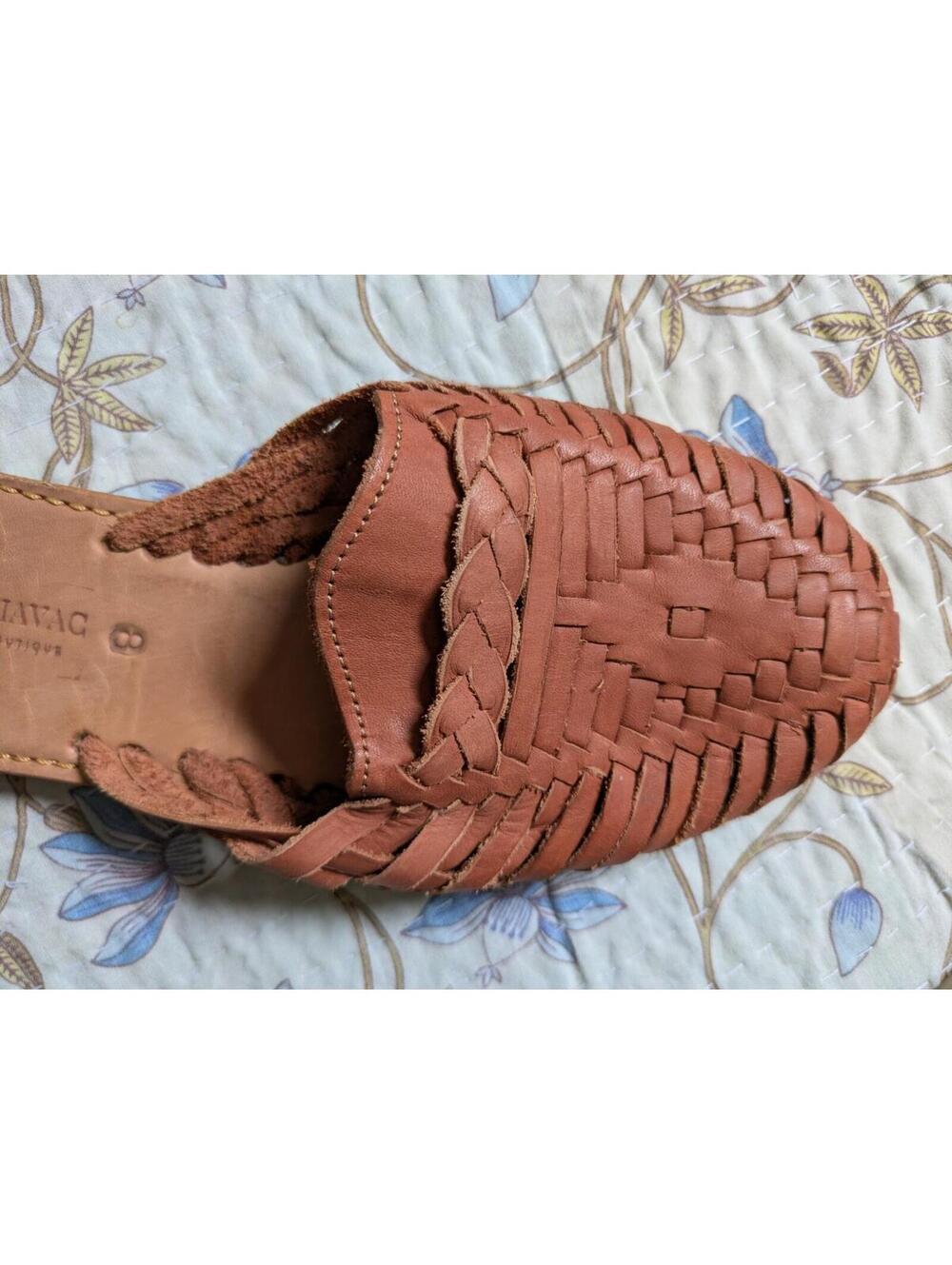 Huarache Leather Authentic Woven Sandals, Boho Coastal Cowgirl Style, Size 8 - Picture 5 of 10